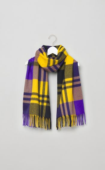 カシミヤ大判チェックストール