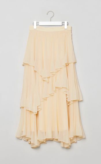 ティアードシアープリーツスカート