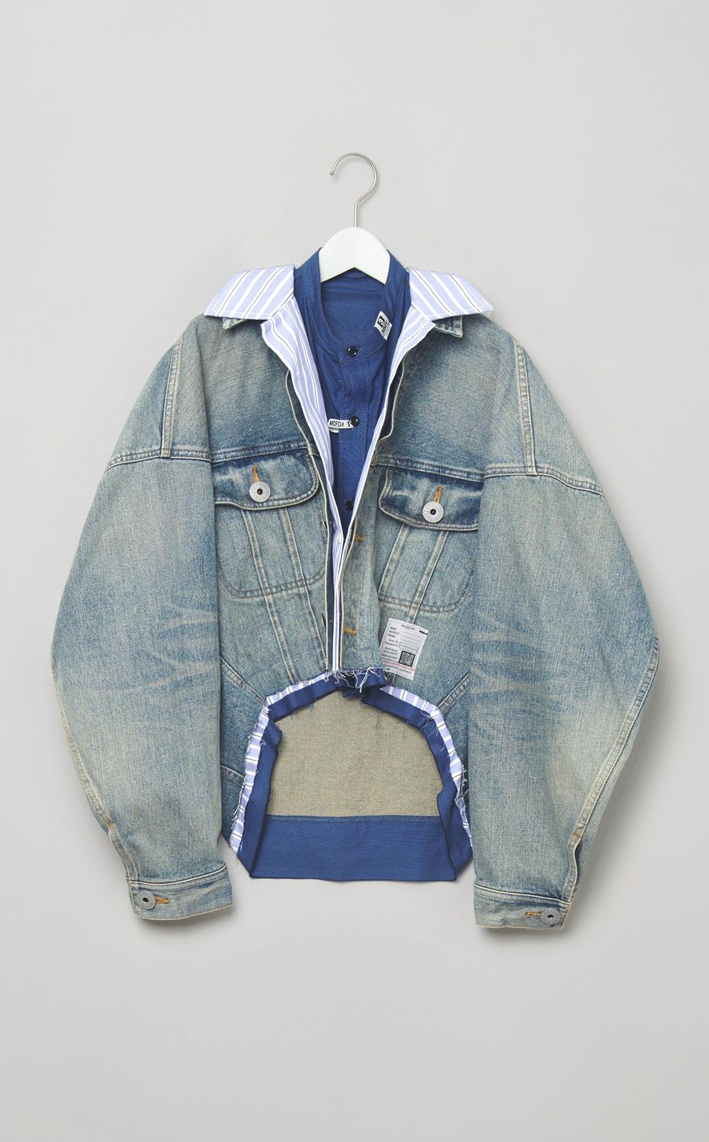 レイヤードデニムブルゾン