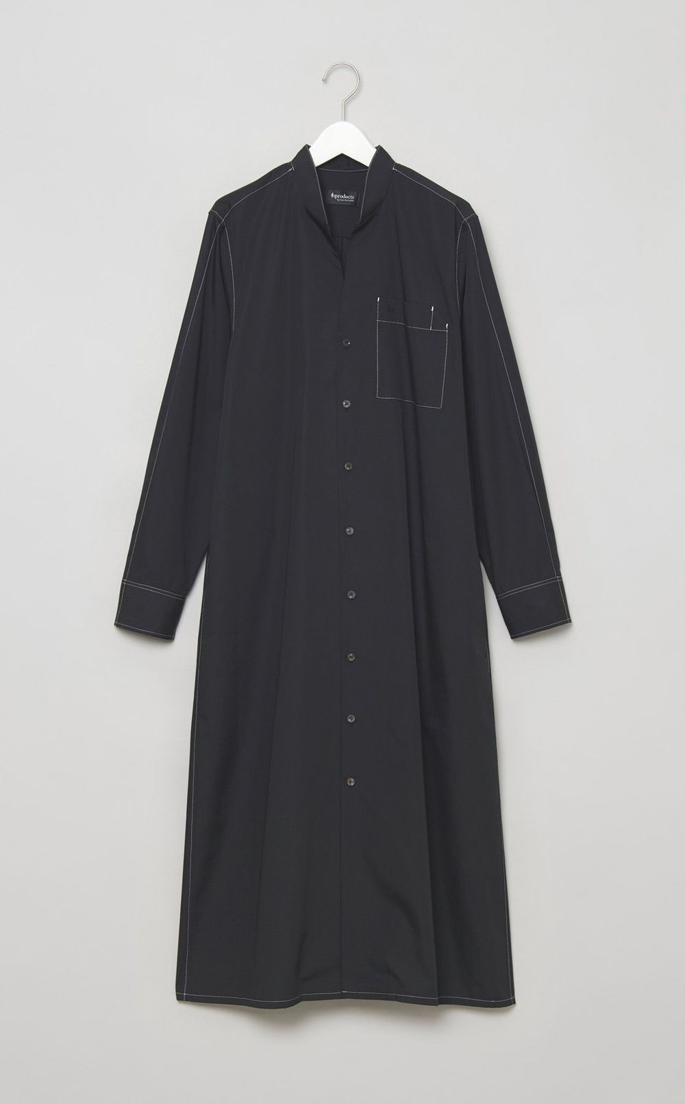 コットンVネックシャツワンピース