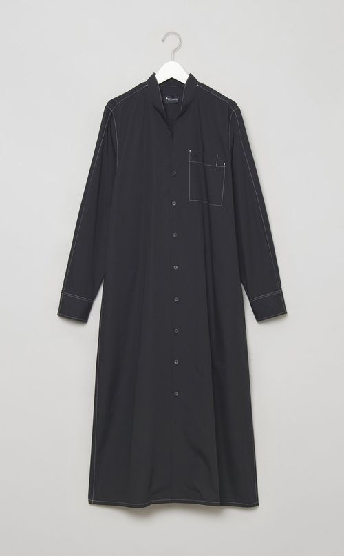 コットンVネックシャツワンピース