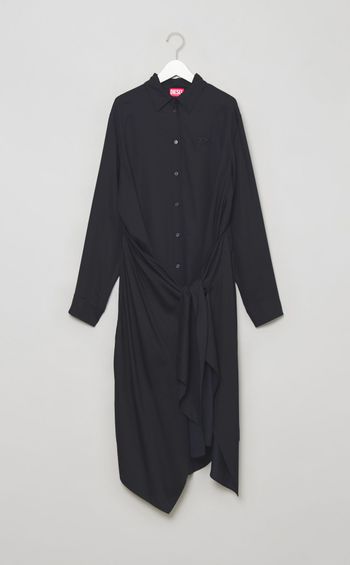 タイウエストシャツワンピース