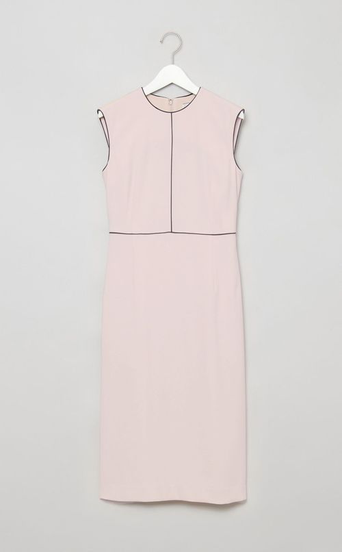 バイカラートリム Iラインワンピース