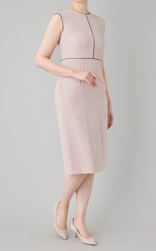 バイカラートリム Iラインワンピース