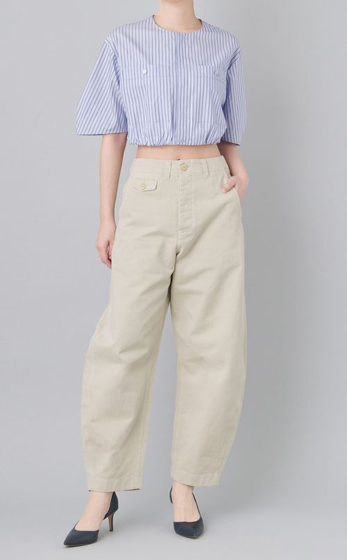 コットンバレルレッグパンツ