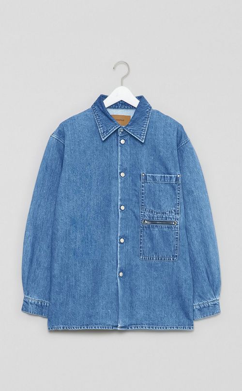 コネクトポケットフェードデニムシャツ