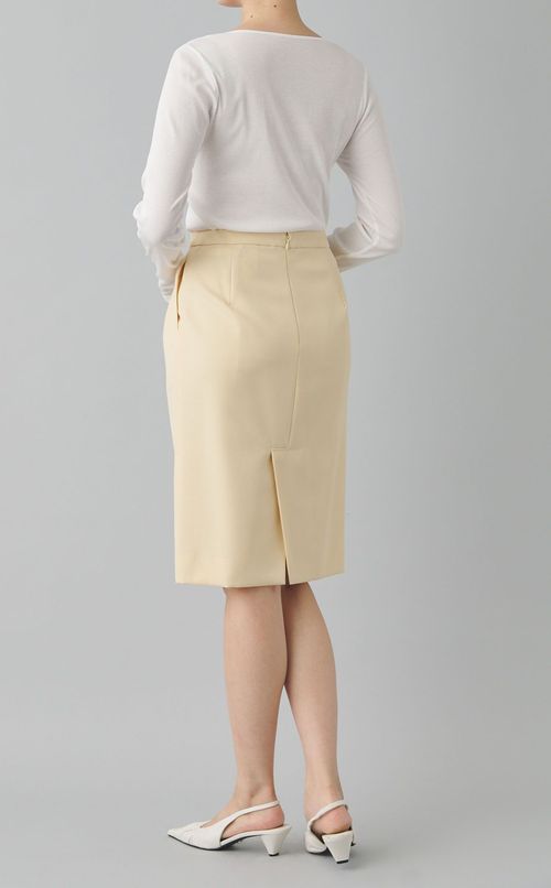 ウールギャバジンタイトスカート