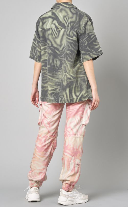 ゼブラプリントコットンカーゴパンツ