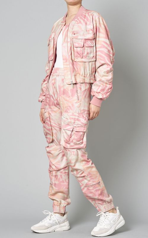 ゼブラプリントコットンカーゴパンツ