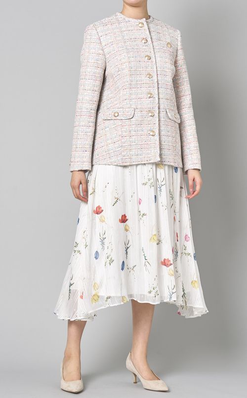 ツイードノーカラージャケット