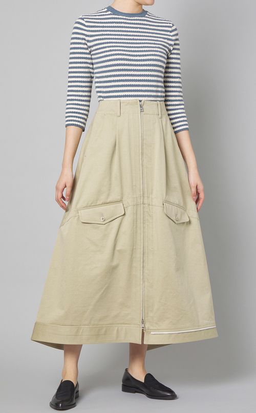 ストレッチボーダーニットプルオーバー