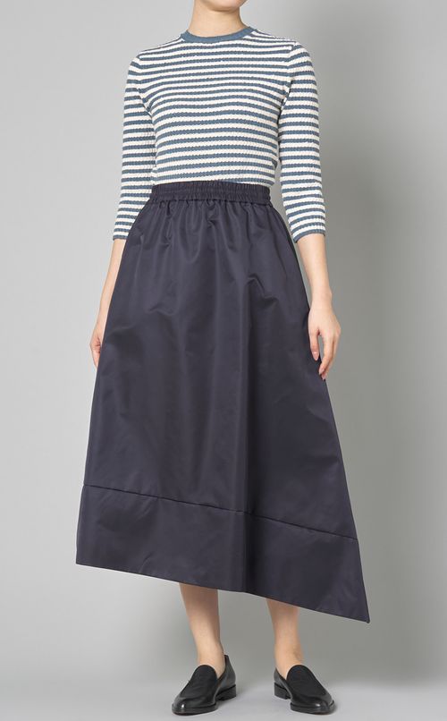 ストレッチボーダーニットプルオーバー