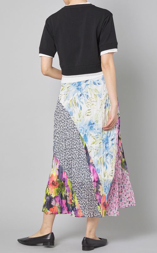 ミックスプリントプリーツスカート