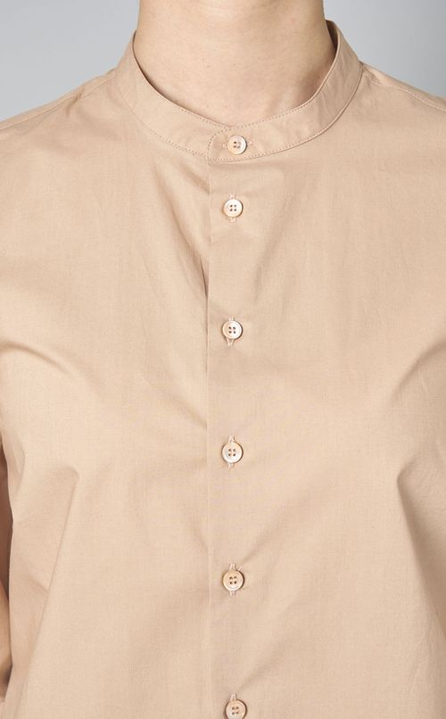 コットンカットアウトスリーブシャツ