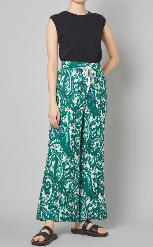 ペイズリープリントイージーパンツ