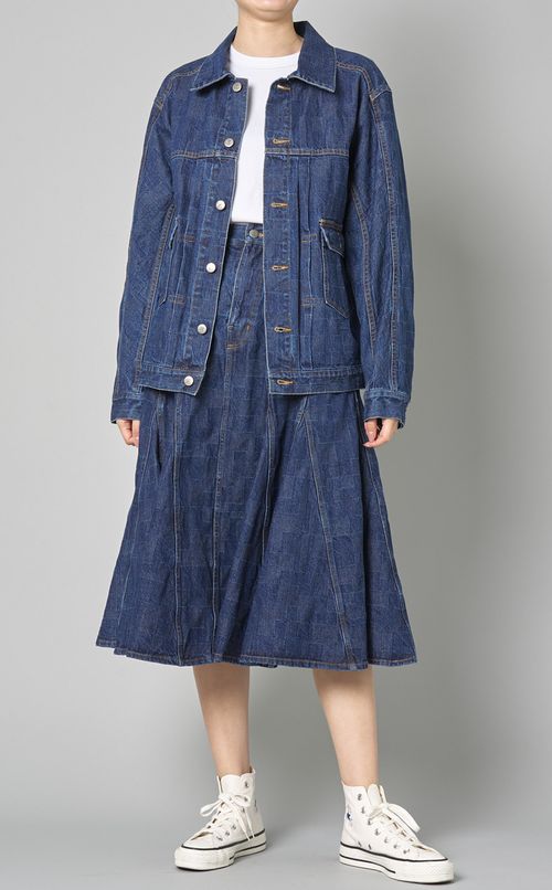 AZウォッシュドデニムブルゾン