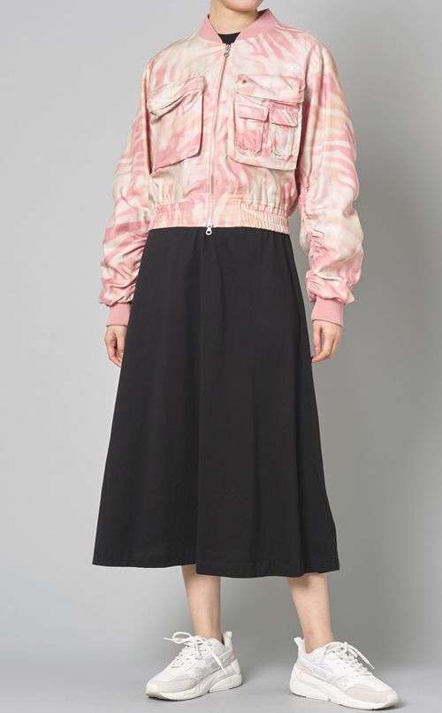 エンブロイダリーロゴAラインワンピース