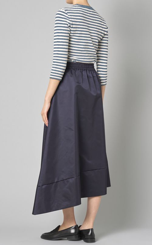 ナイロンアシンメ卜リーイージースカート