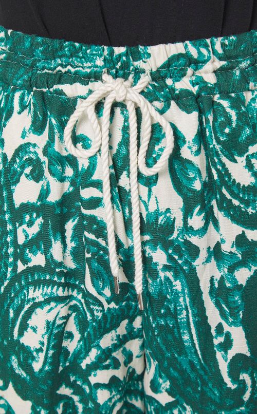 ペイズリープリントイージーパンツ