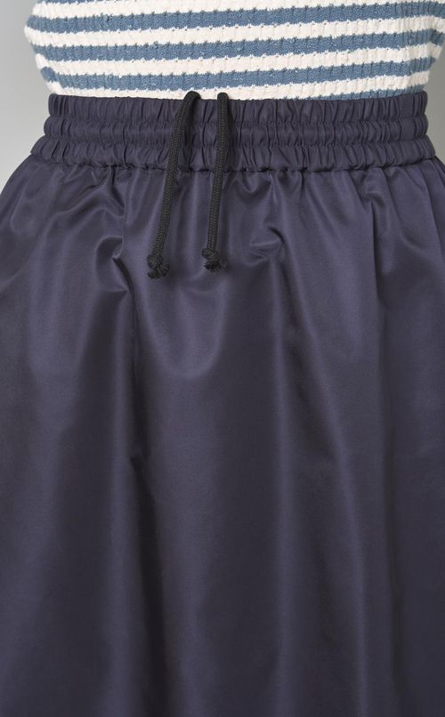 ナイロンアシンメ卜リーイージースカート