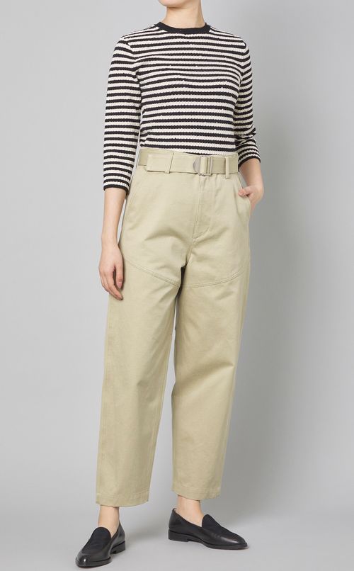 ストレッチボーダーニットプルオーバー