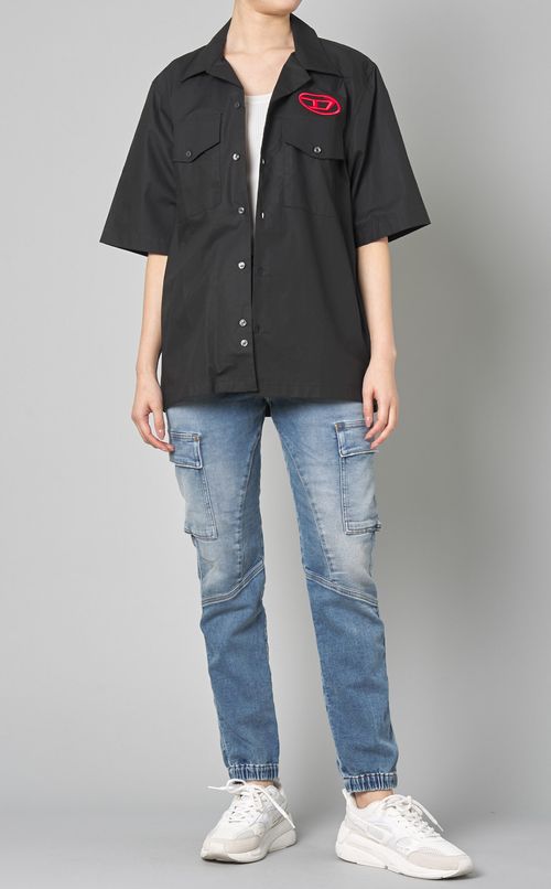 ライトデニムカーゴジョガーパンツ