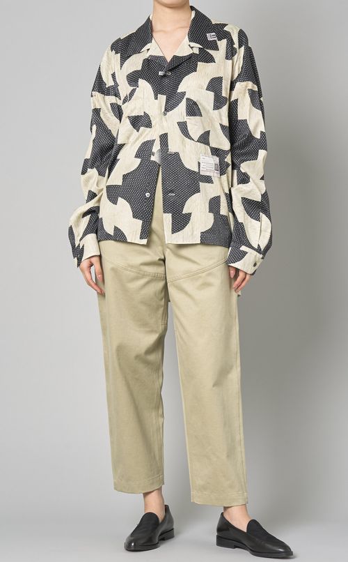 チノクロスベルテッドテーパードパンツ