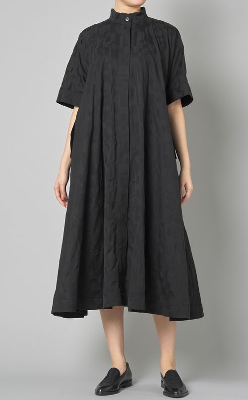 シャドウパッチワークフレアワンピース