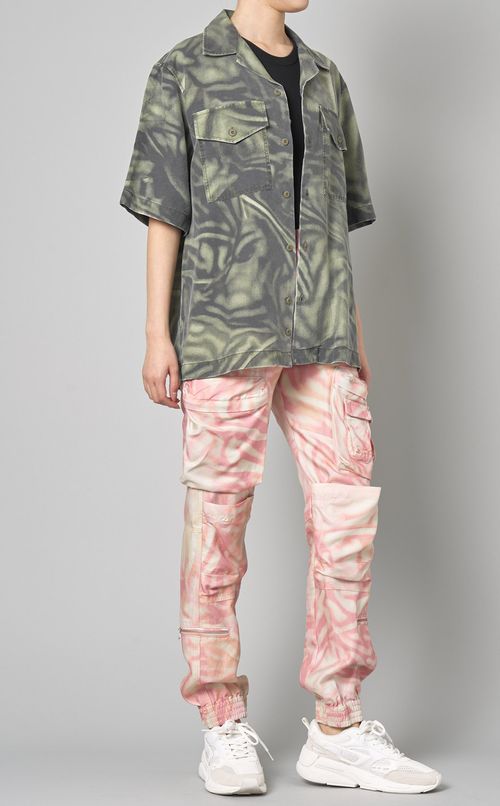 レオパードプリントオープンシャツ