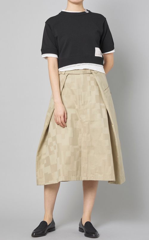 レイヤードライクショートスリーブニット