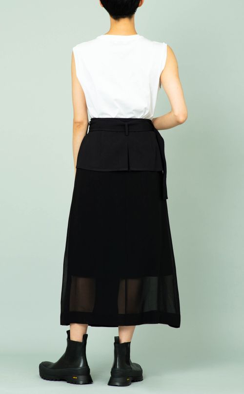 コンビファブリックトレンチスカート