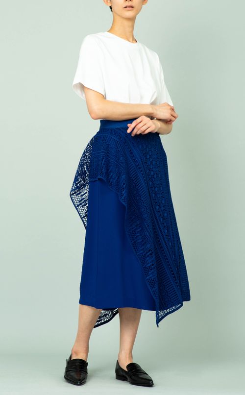 アシンメトリーレーススカート