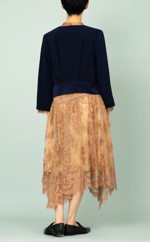 パール付ノーカラージャケット