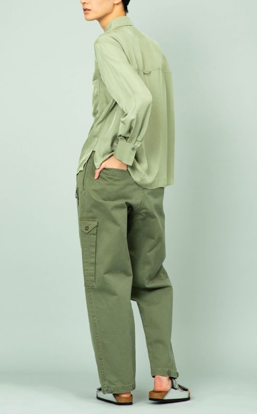 トリアセテートロングスリーブシャツ