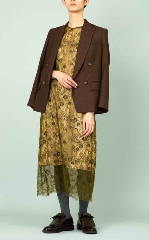 フラワーレースノースリーブワンピース