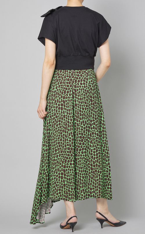 ショルダーリボンジャージトップス