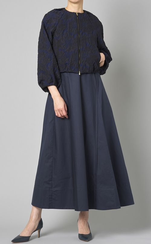 コットンノースリーブロングワンピース