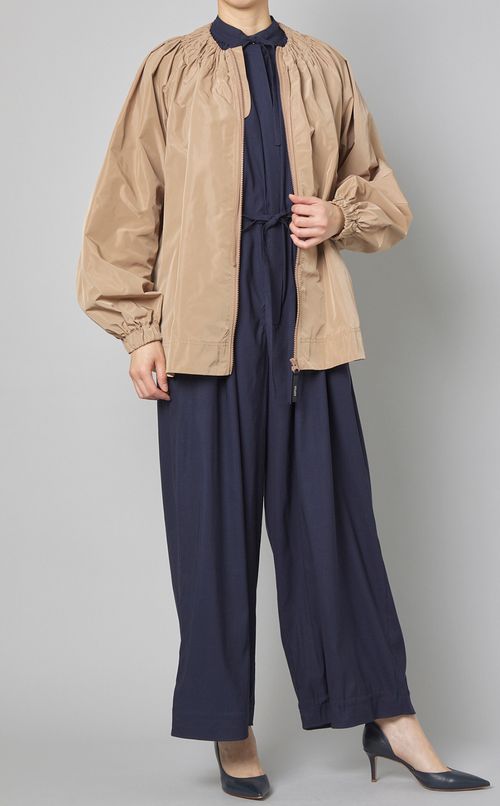 ナイロンタフタギャザーブルゾン