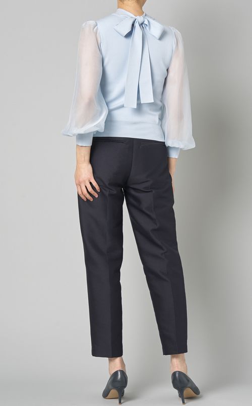 シアースリーブボウタイニット