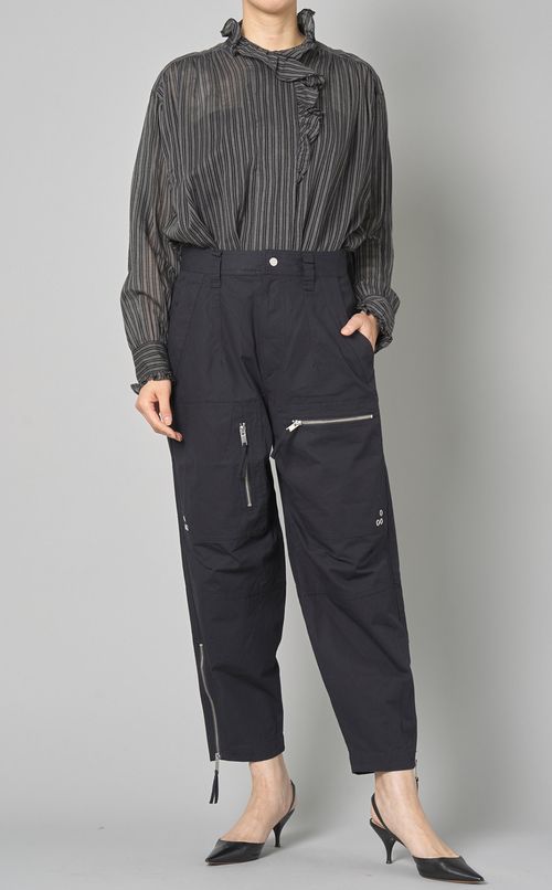 コットンジップカーゴパンツ