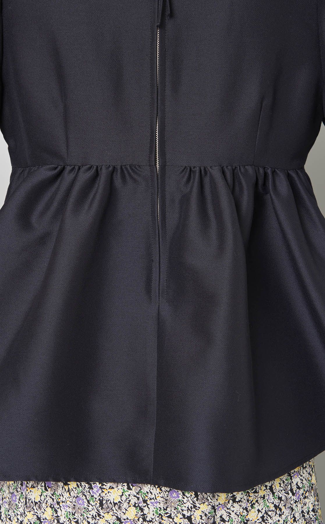 ELENDEEKエレンディーク グロッシーギャザースリーブブラウス ELENDEEK