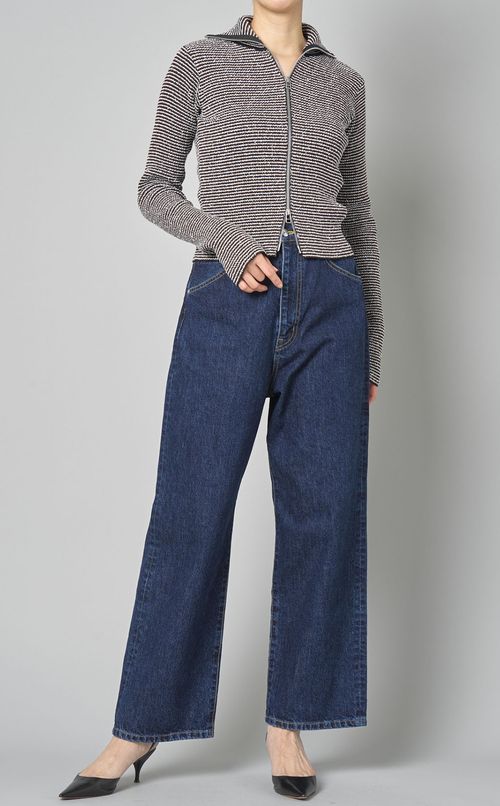 ボーダージップカーディガン