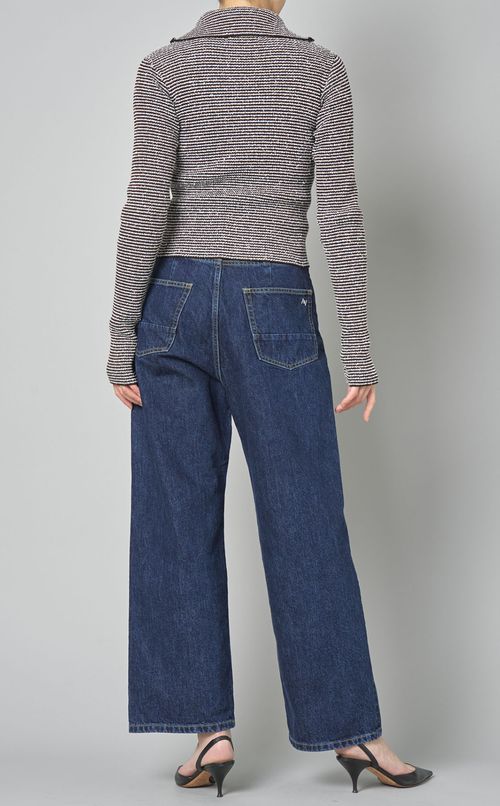 ボーダージップカーディガン