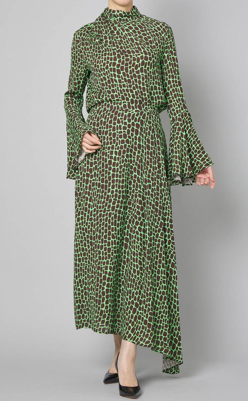 ジラフプリントアシンメトリースカート