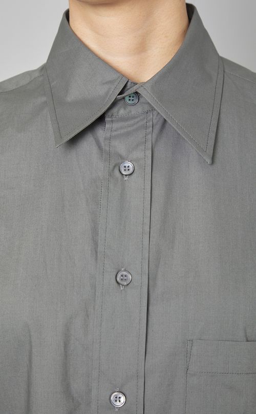 コットンポプリンシャツワンピース