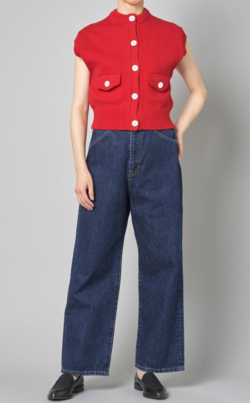 コットンナイロンニットベスト