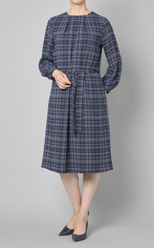 ボウタイプレイフルチェックワンピース