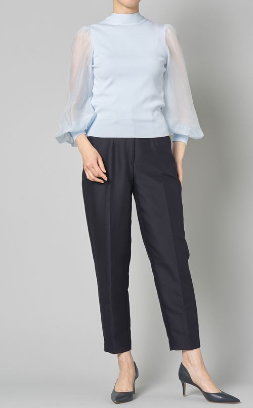 グロッシーテーパードパンツ