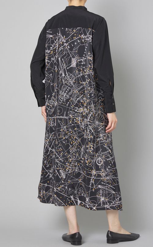 ボウタイコズミックプリントワンピース