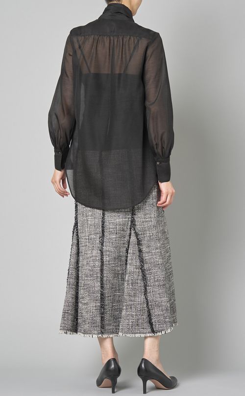 オーガンジーボウタイブラウス